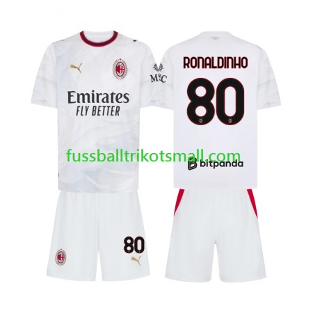 Fußballtrikots AC Mailand Ronaldinho 80 Kinder 2026-2027 Kurzarm Auswärts-trikot kaufen Fußballtrikots AC Mailand Ronaldinho 80 Kinder 2026-2027 Kurzarm Auswärts-trikot kaufen